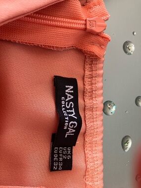 Nasty Gal Coral Zip-Back Dress